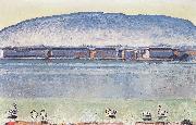 Ferdinand Hodler, Genfersee mit sechs Schwanen